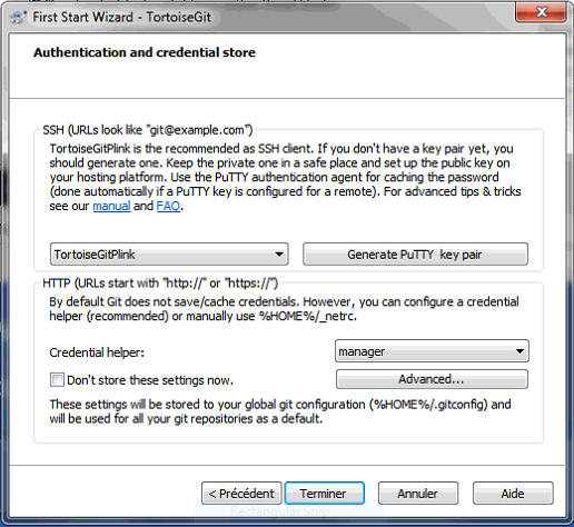 TortoiseGit Authentification