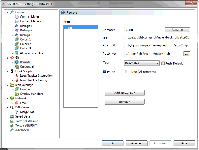 TortoiseGit Git Setting