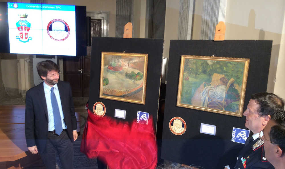 Stolen Gauguin and Bonnard paintings recovered after hanging on factory worker's kitchen wall for 40 years