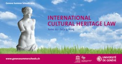 Summer School on International Cultural Heritage Law, 22 June - 3 July 2015