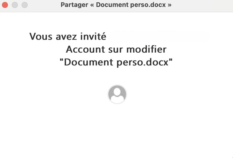 Partage confirmation Mac