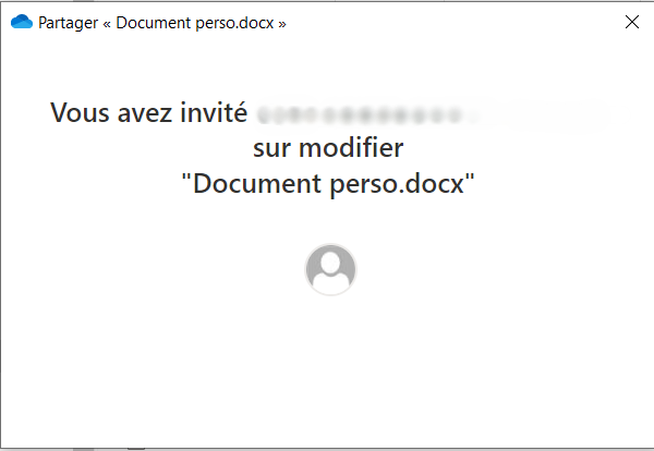 Partage par invitation e-mail